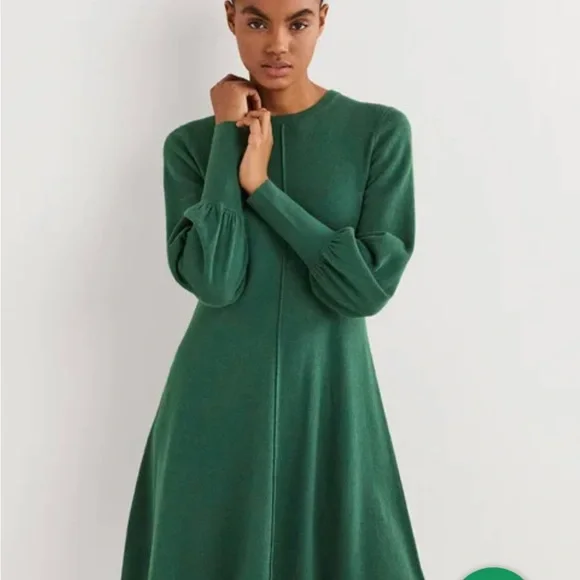 Boden dress mini fit and flare hunter green nwt 10 - Picture 3 of 7
